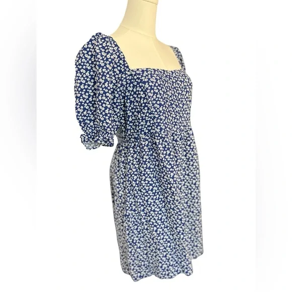 ๐ธ EUC LUSH Navy Floral Ruffle Sleeve Dress w/ Pockets | Womenโs XL - Picture 3 of 11